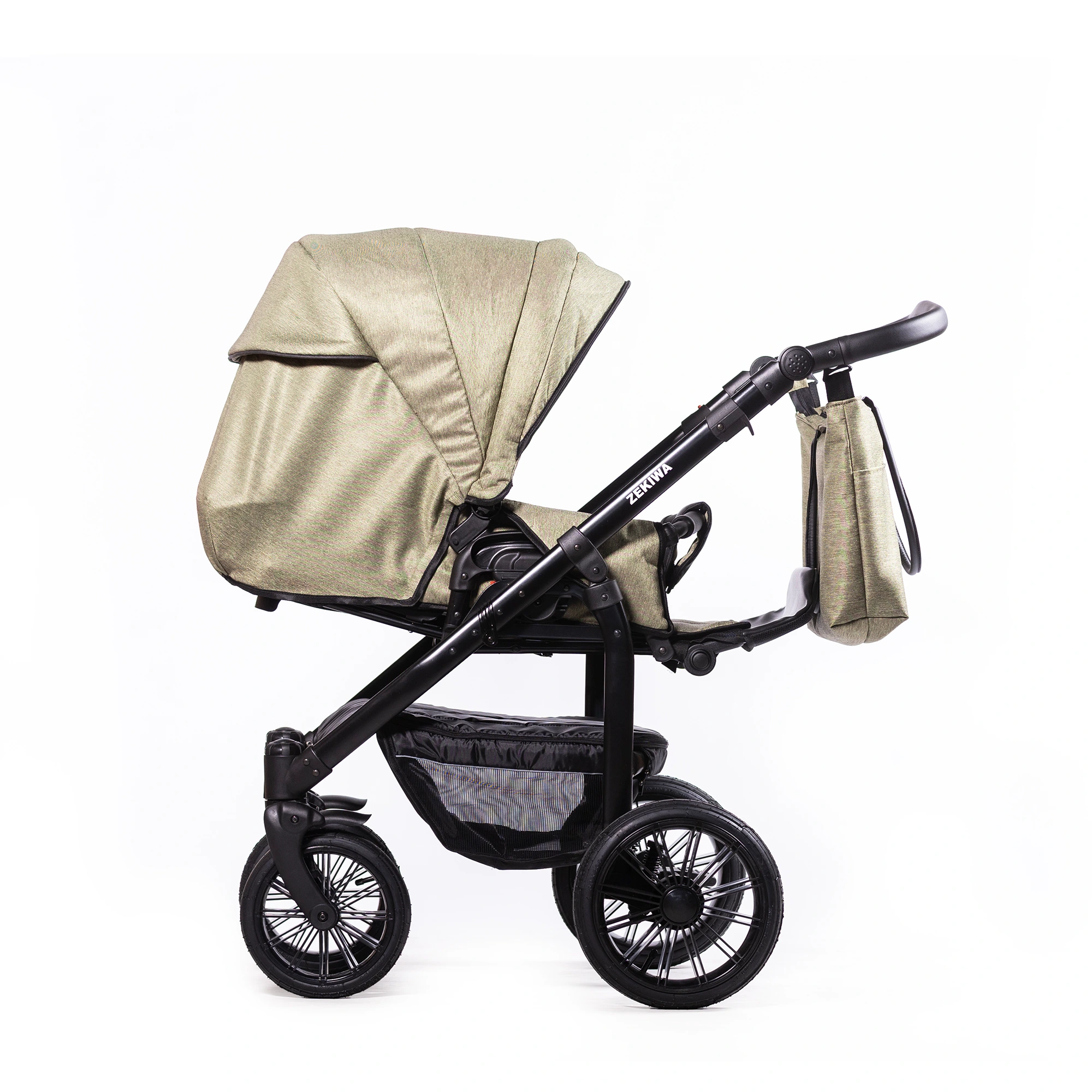 ZEKIWA Kinderwagen Indigo - Erstlingswagen - Babyerstausstattung Touring Max Green Black ZEKIWA Kinderwagen Indigo - Erstlingswagen - Babyerstausstattung Touring Max Green Black
