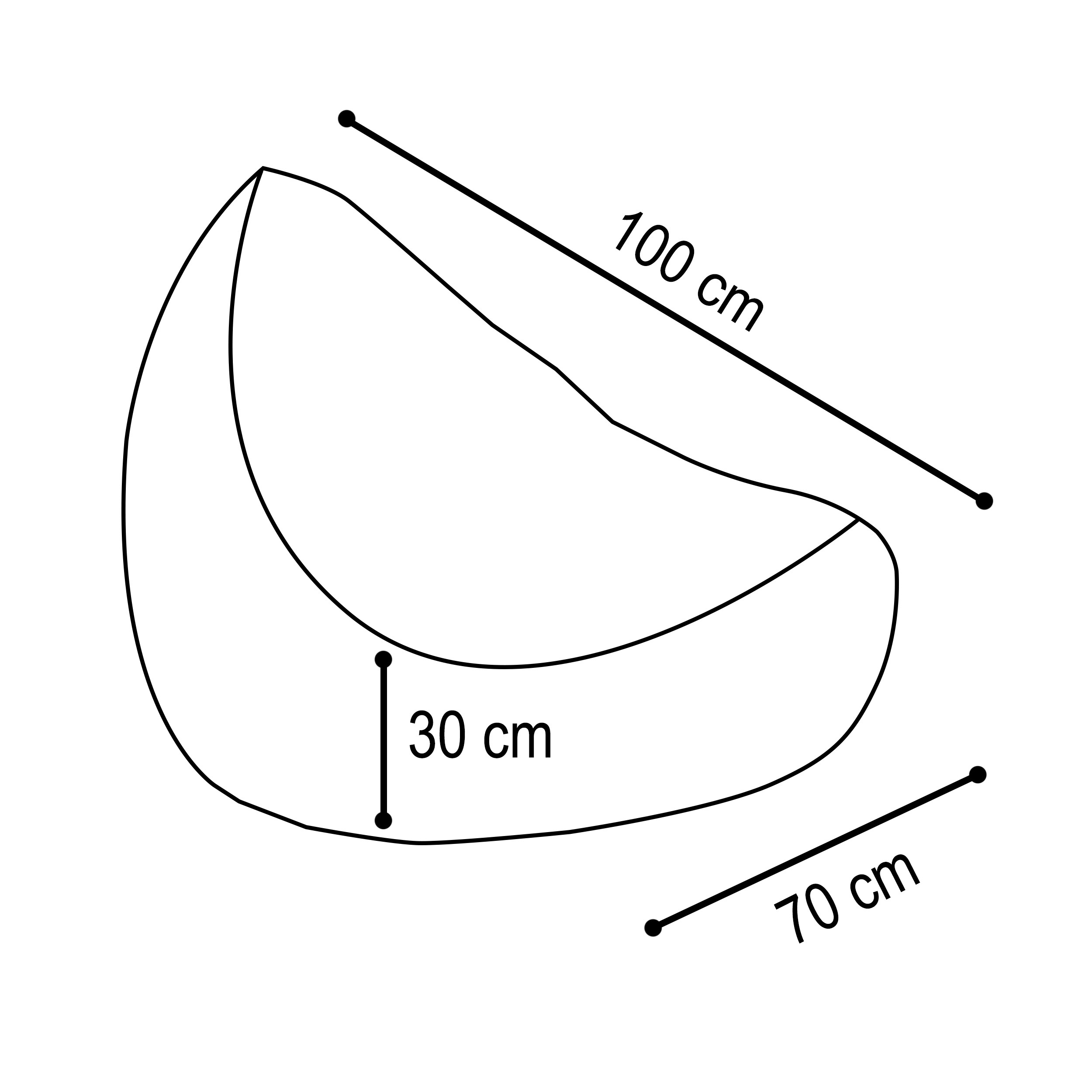 PLUSH NEST Sako-Sessel, beige, für den Außenbereich, wasserdicht, Größe S
