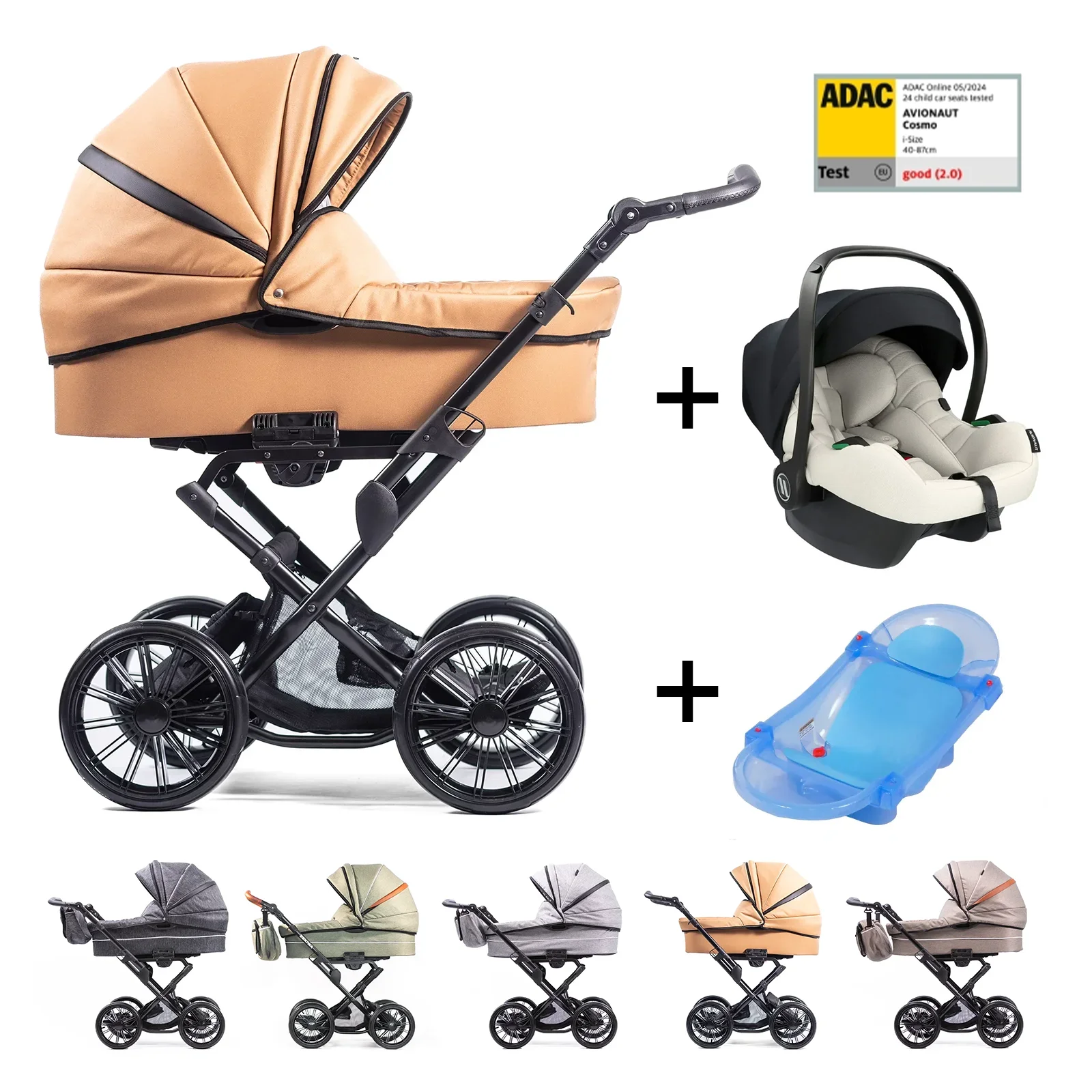 ZEKIWA Kinderwagen 3 in 1 Babyautositz