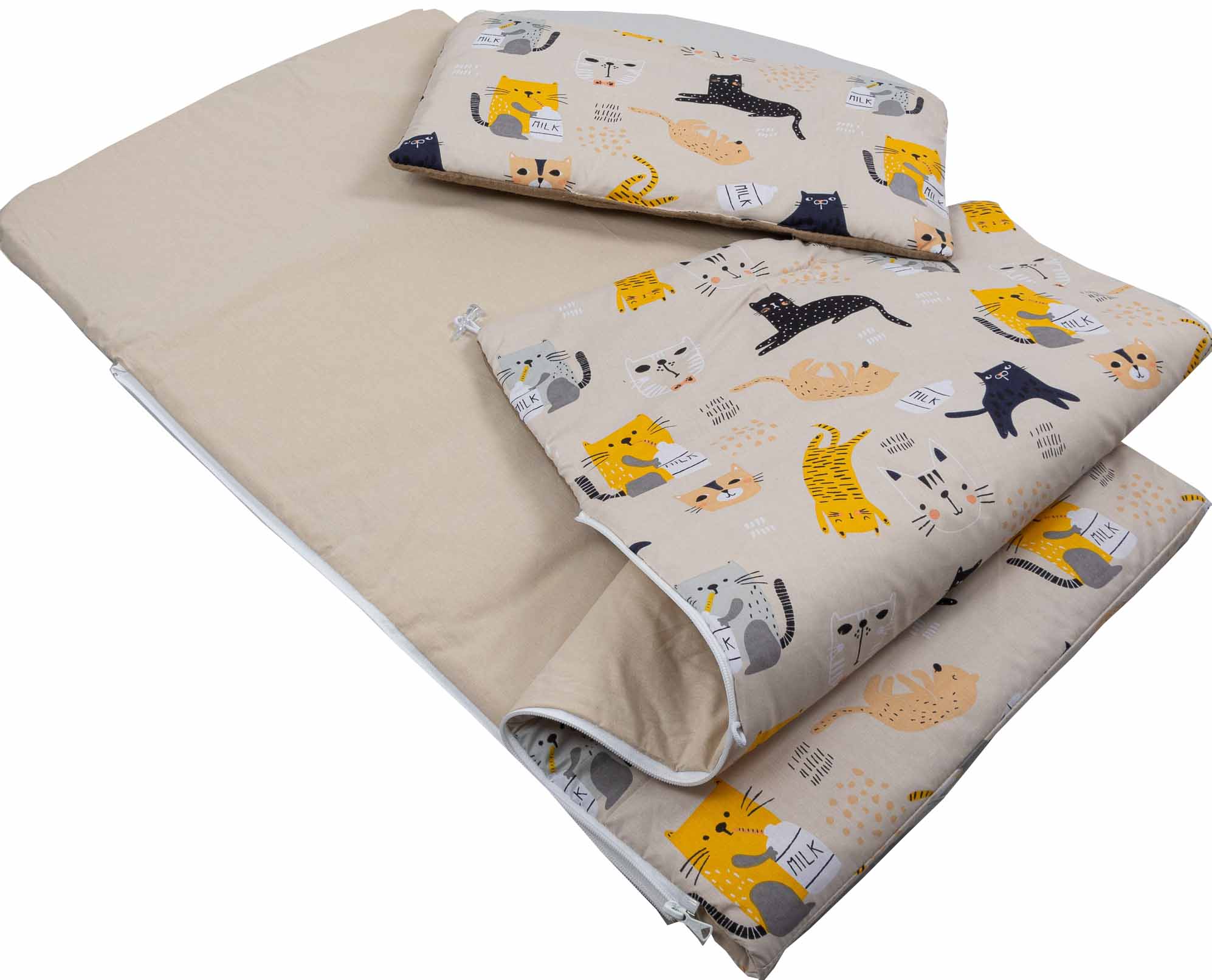 Schlafsack fürs Bett, Katze braun
