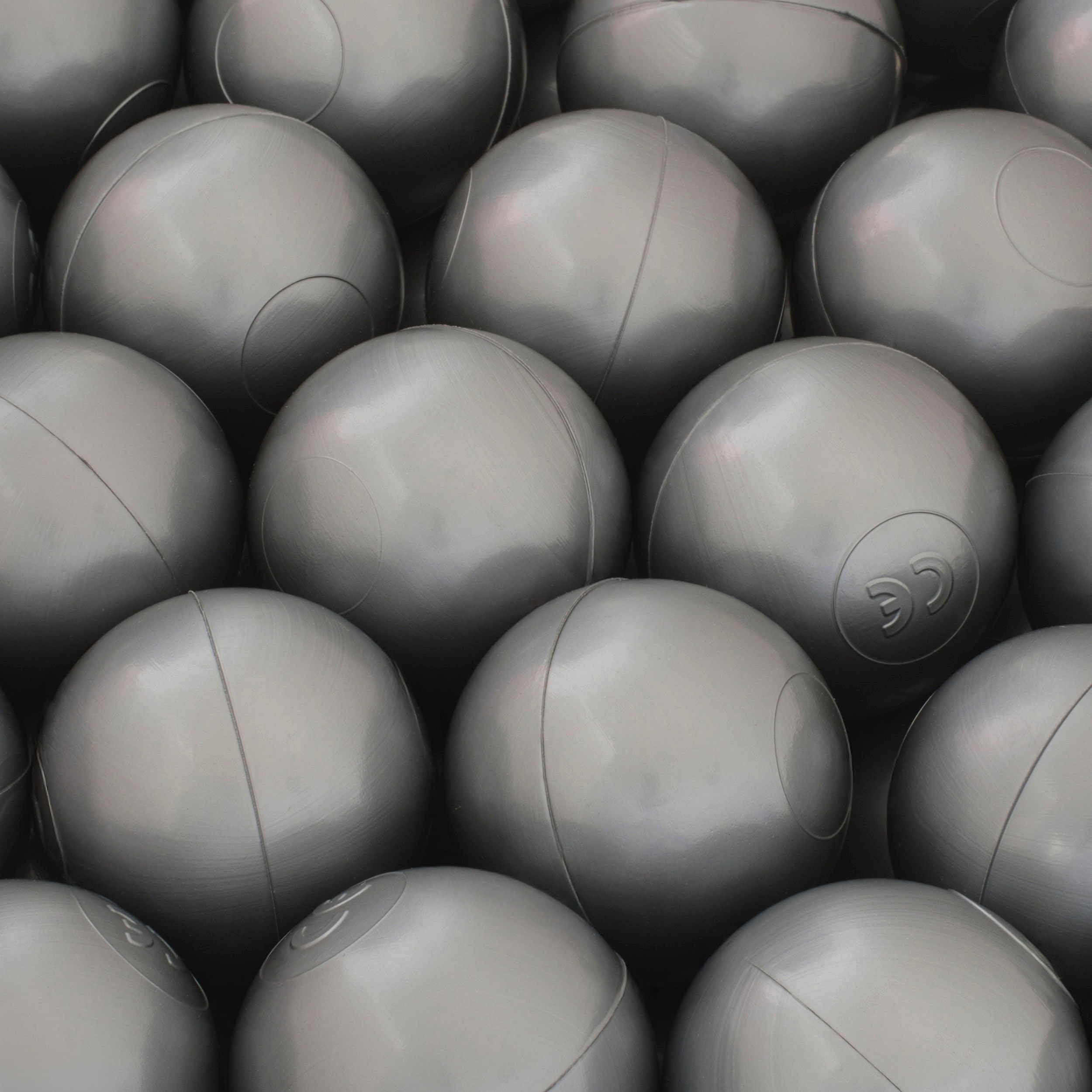 PLUSH NEST Bälle für Bällebad, 200er Set: silber, 6 cm