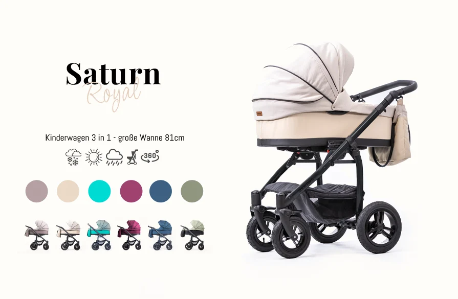 ZEKIWA Saturn Royal Kinderwagen 3 in 1 ZEKIWA Saturn Royal Kinderwagen 3 in 1