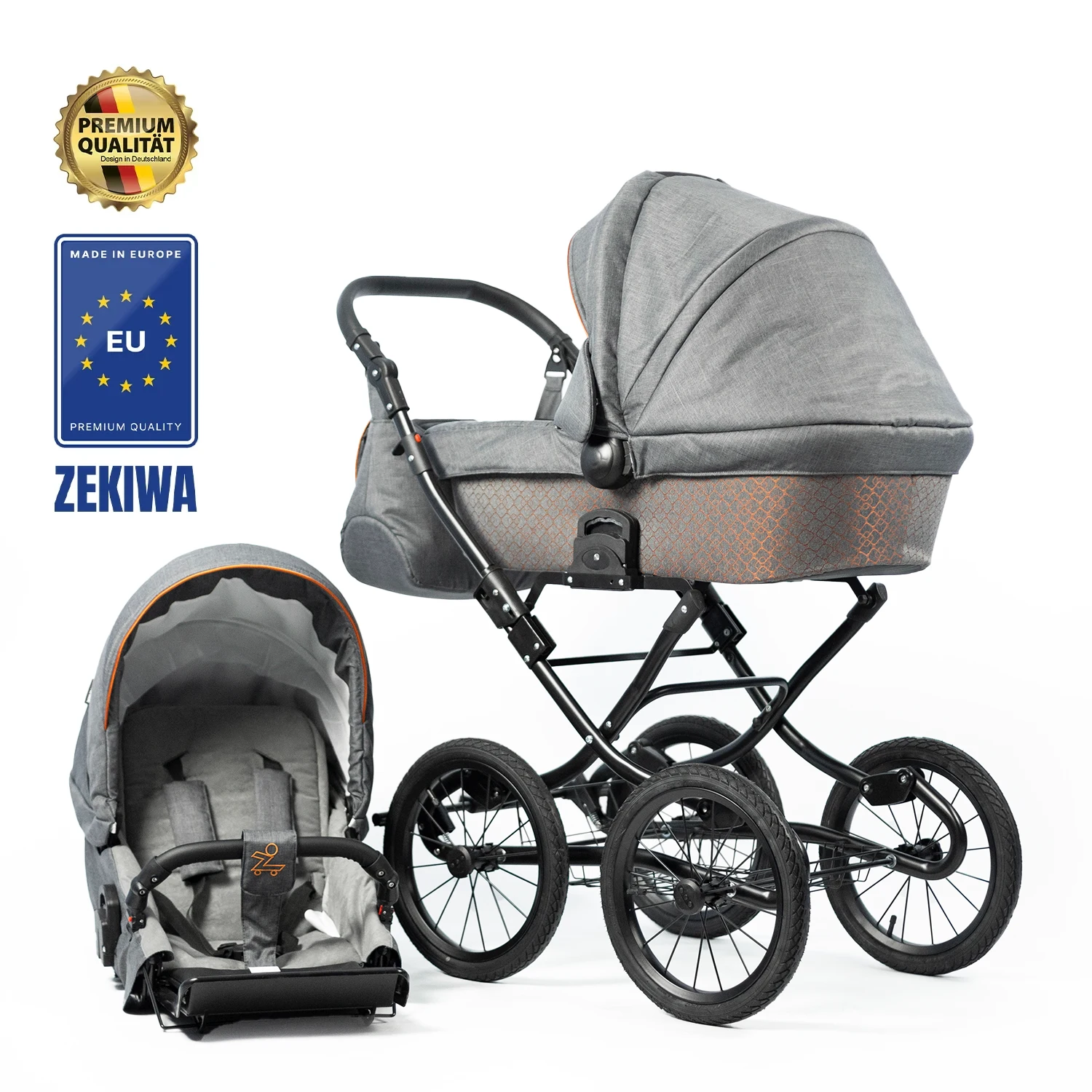 ZEKIWA Kinderwagen 3 in 1 Komplettset ZEKIWA Kinderwagen 3 in 1 Komplettset