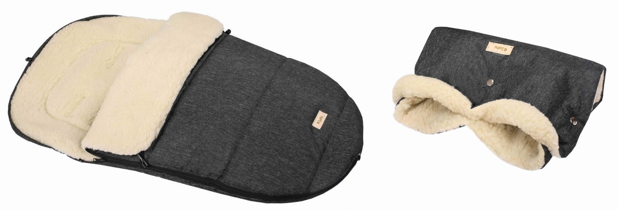 14h Fußsack + Muff graphit