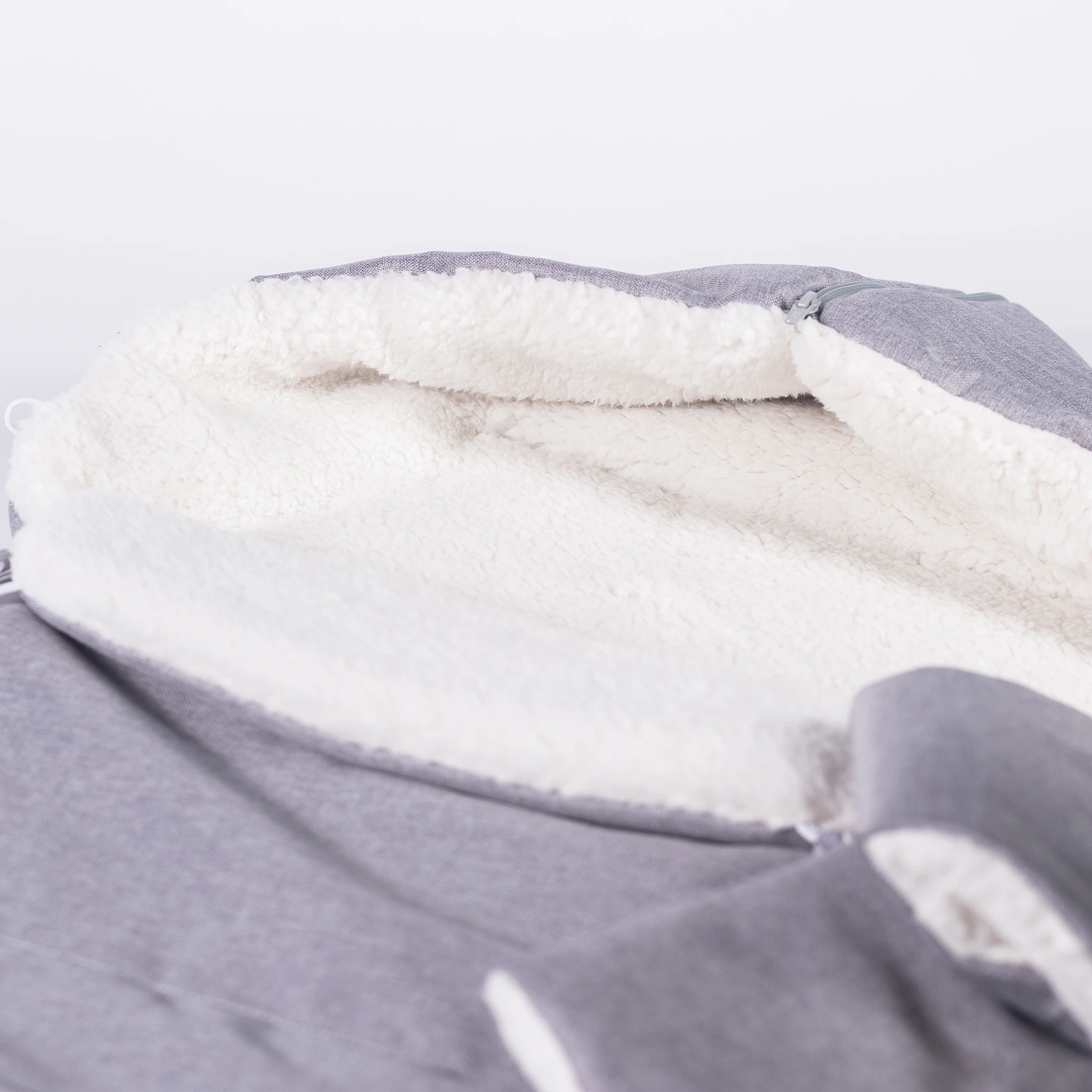 ZEKIWA Fußsack hellgrauer Fußsack inkl. Handschuhe 