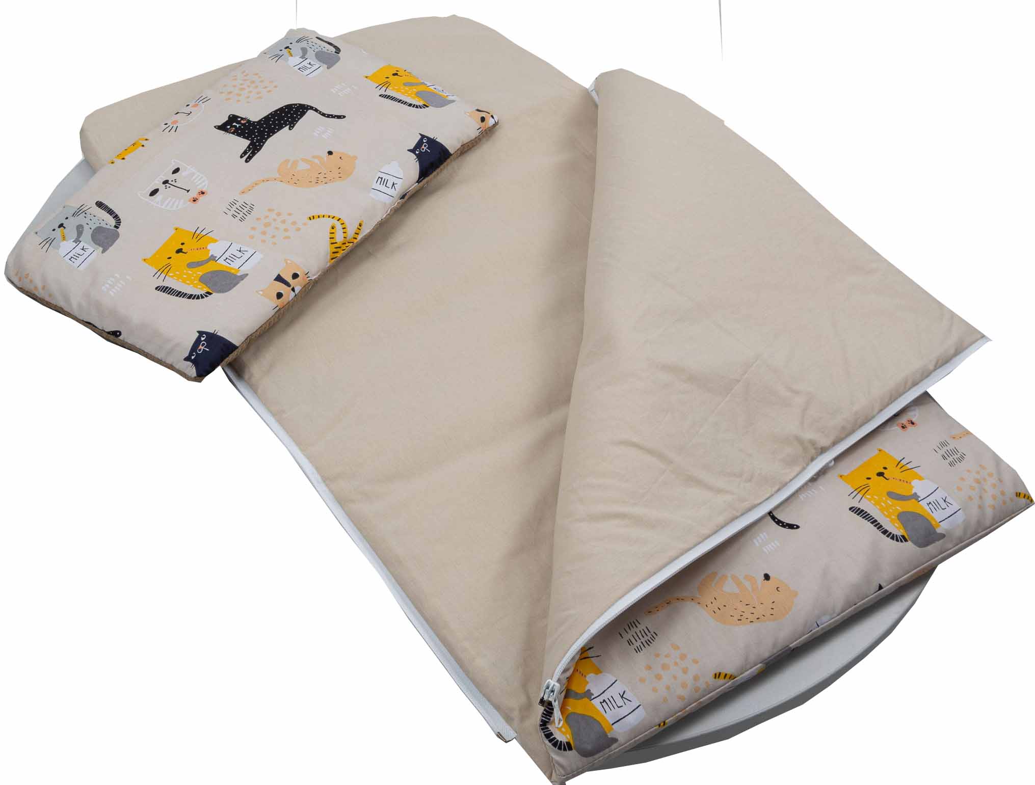Schlafsack fürs Bett, Katze braun
