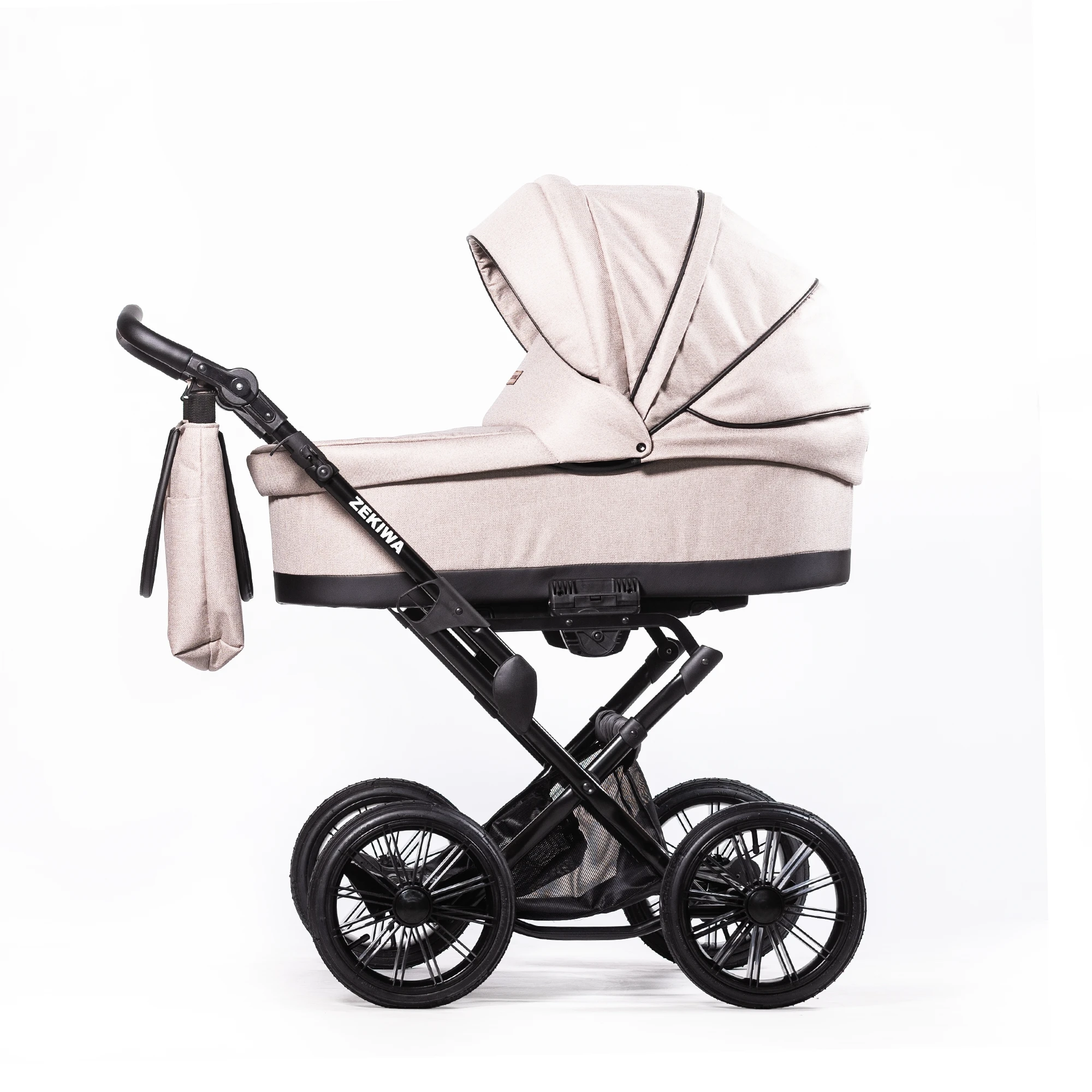Kinderwagen "Perle" Konfigurationswagen Saturn Royal / Touring Max - XXL Wanne mit 81cm Liegefläche - inkl. Sportwagenaufsatz und Wickeltasche