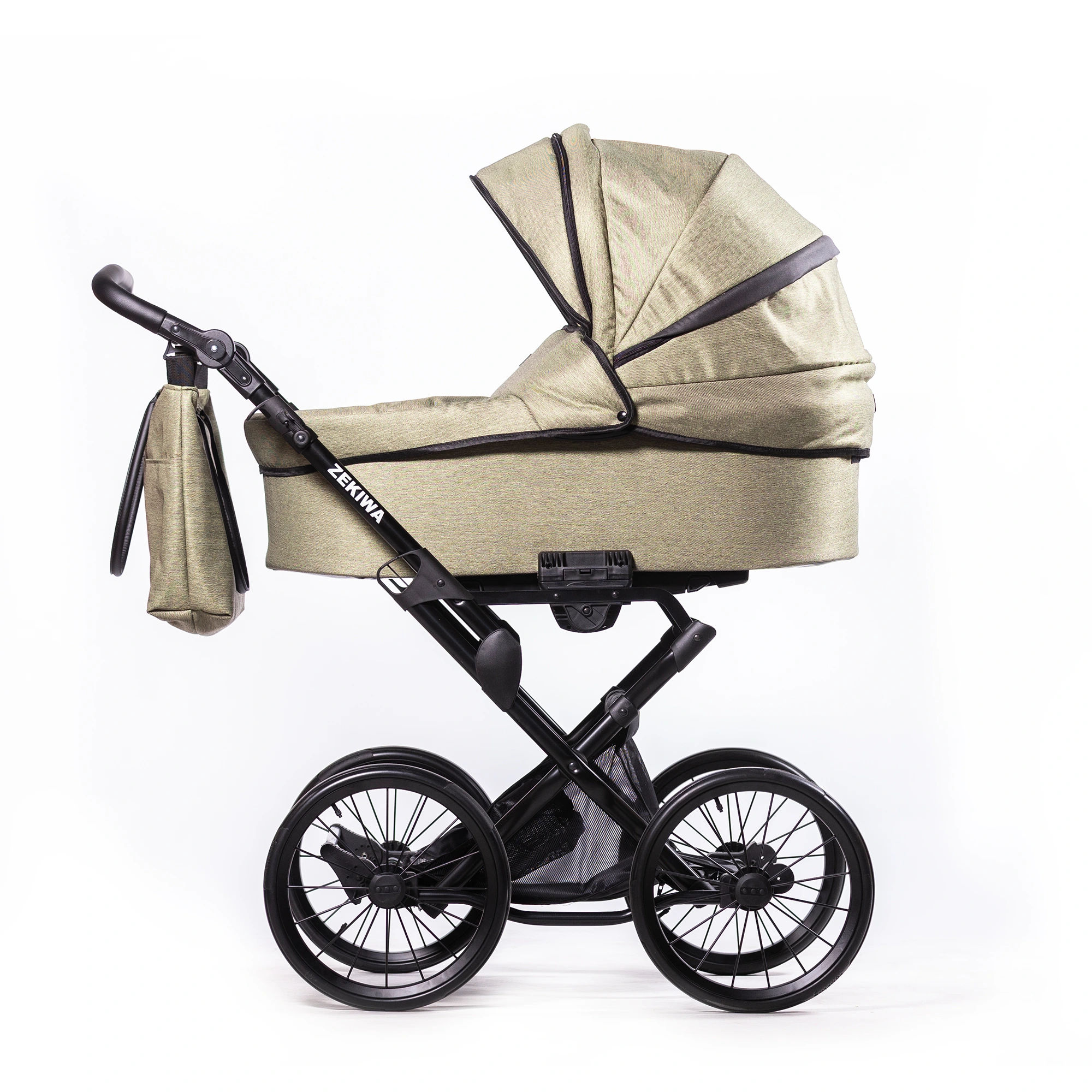 Kinderwagen "Green Black" Touring Max 14Zoll Gelräder - XXL Wanne mit 81cm Liegefläche - inkl. Sportwagenaufsatz und Wickeltasche Kinderwagen "Green Black" Touring Max 14Zoll Gelräder - XXL Wanne mit 81cm Liegefläche - inkl. Sportwagenaufsatz und Wickeltasche