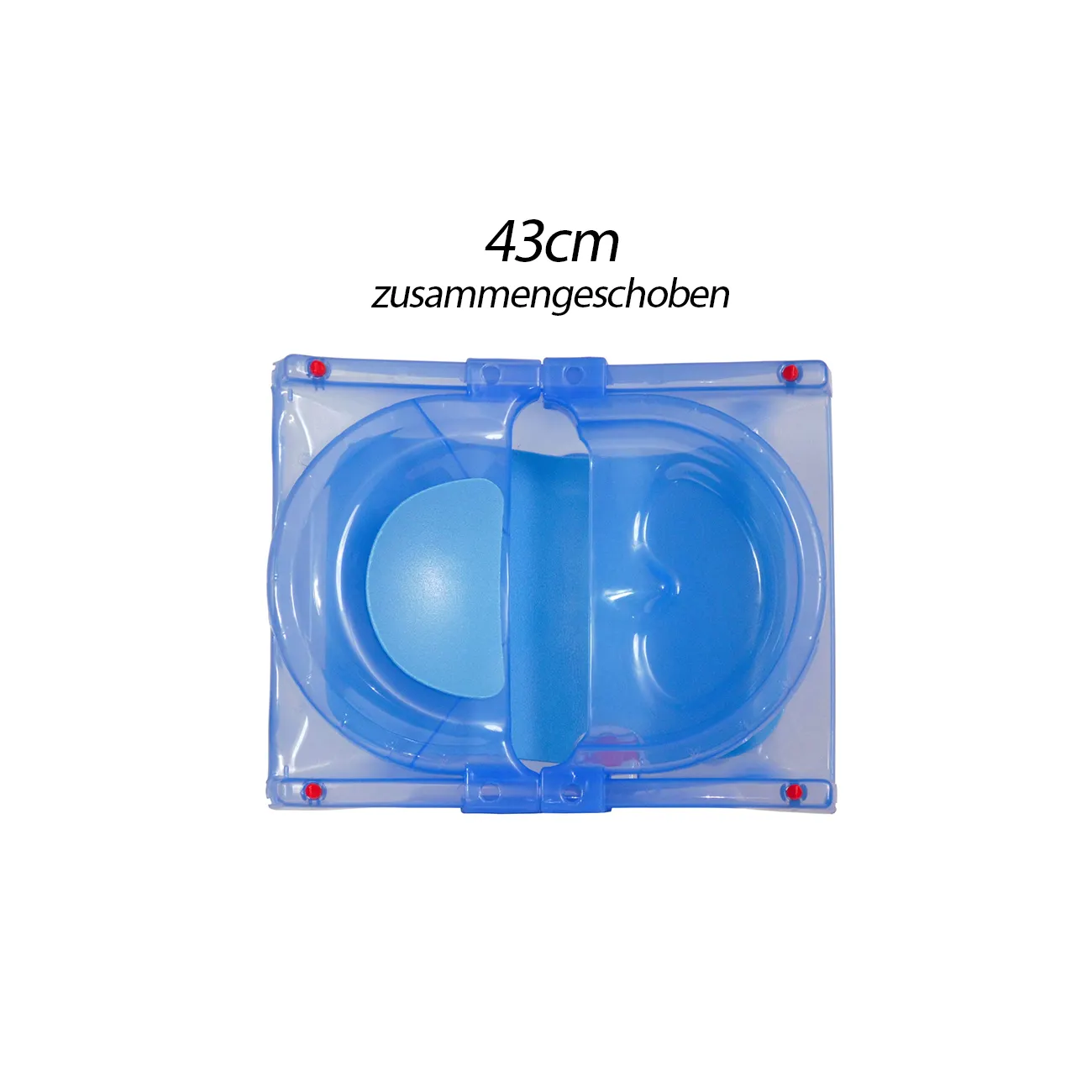 ZEKIWA Baby Badewanne [LEICHT UND ROBUST] das erste Planschbecken für Ihr Baby - Babywanne ausziehbar bs 74cm - bis max 9kg - mit Polsterung - Babywanne Blue