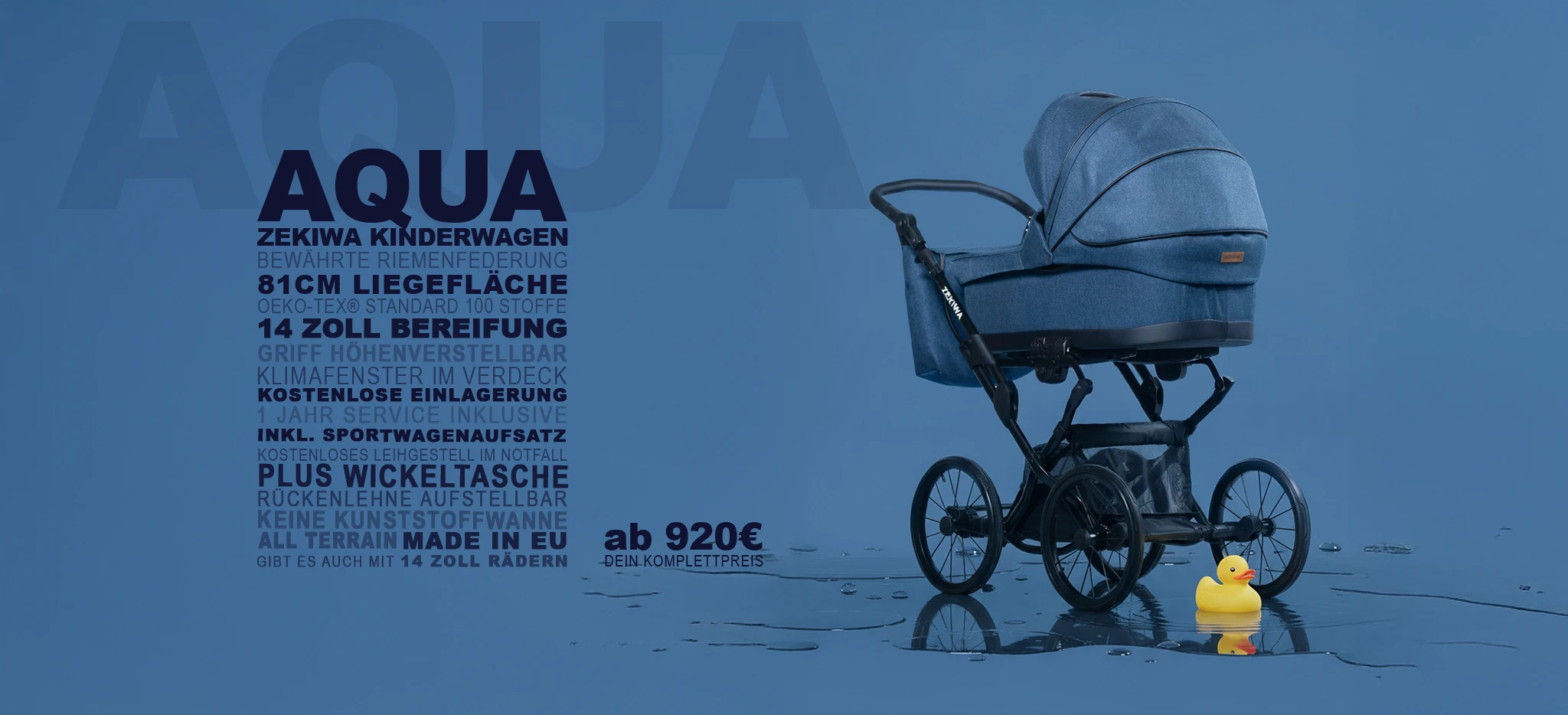 ZEKIWA Touring Max Aqua 2 in 1 Kinderwagen