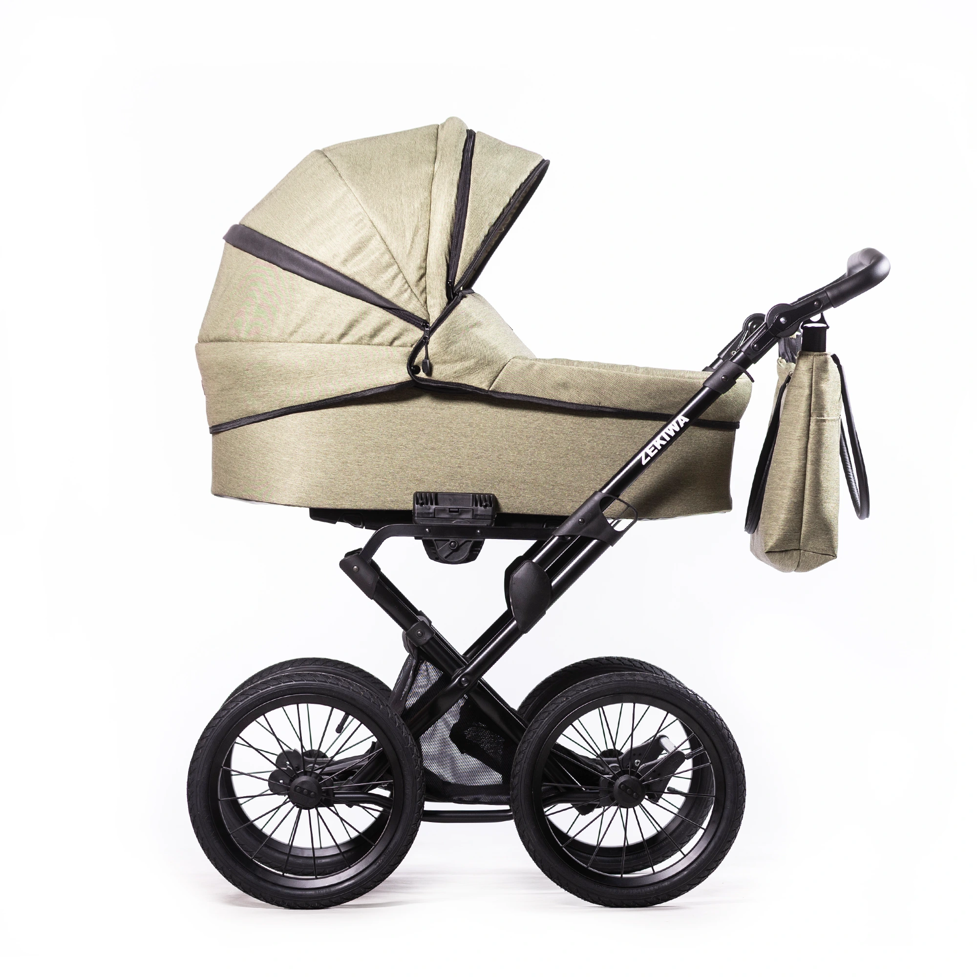 Kinderwagen "Green Black" Touring Max 14Zoll Lufträder - XXL Wanne mit 81cm Liegefläche - inkl. Sportwagenaufsatz und Wickeltasche Kinderwagen "Green Black" Touring Max 14Zoll Lufträder - XXL Wanne mit 81cm Liegefläche - inkl. Sportwagenaufsatz und Wickeltasche