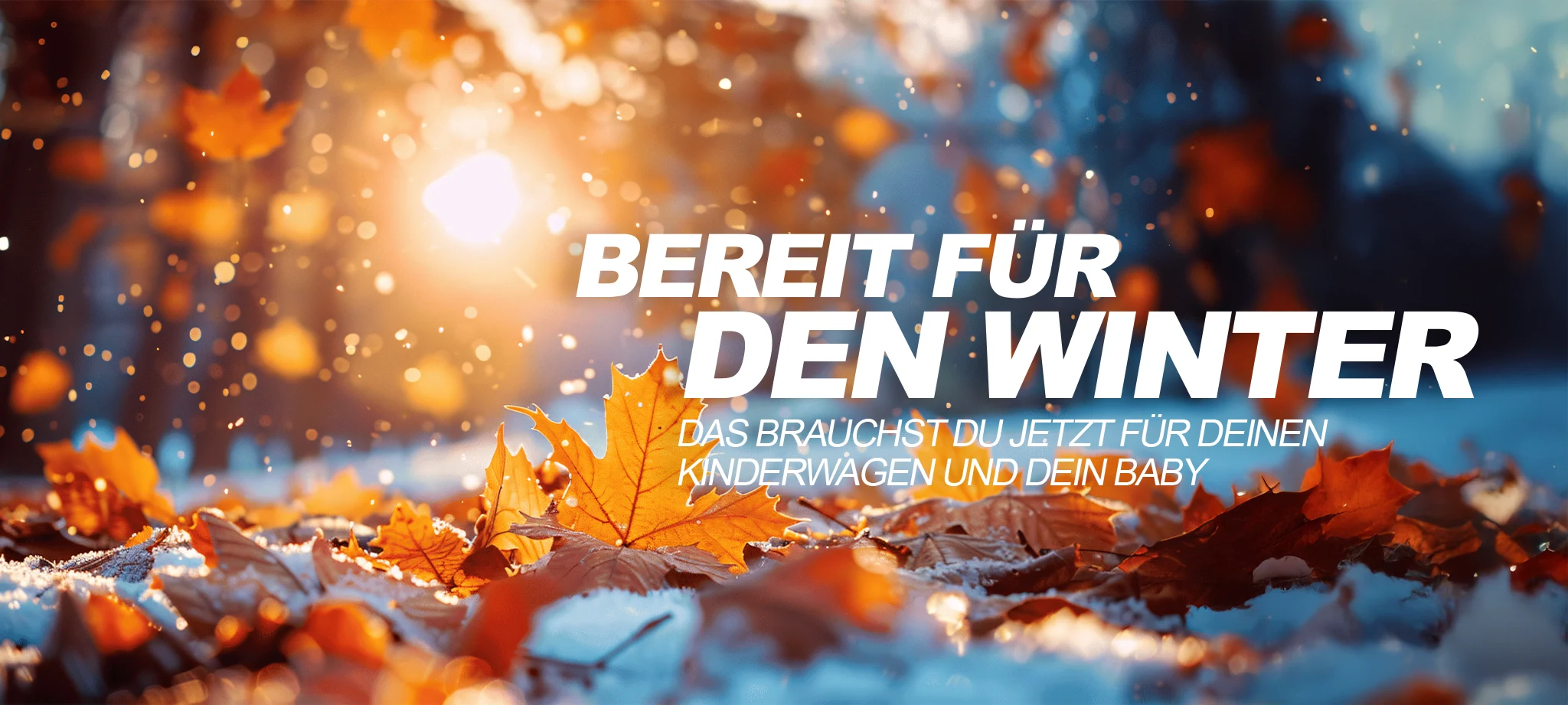 Bereit für den Winter mit deinen Kinderwagen und deinem kleinen Glück