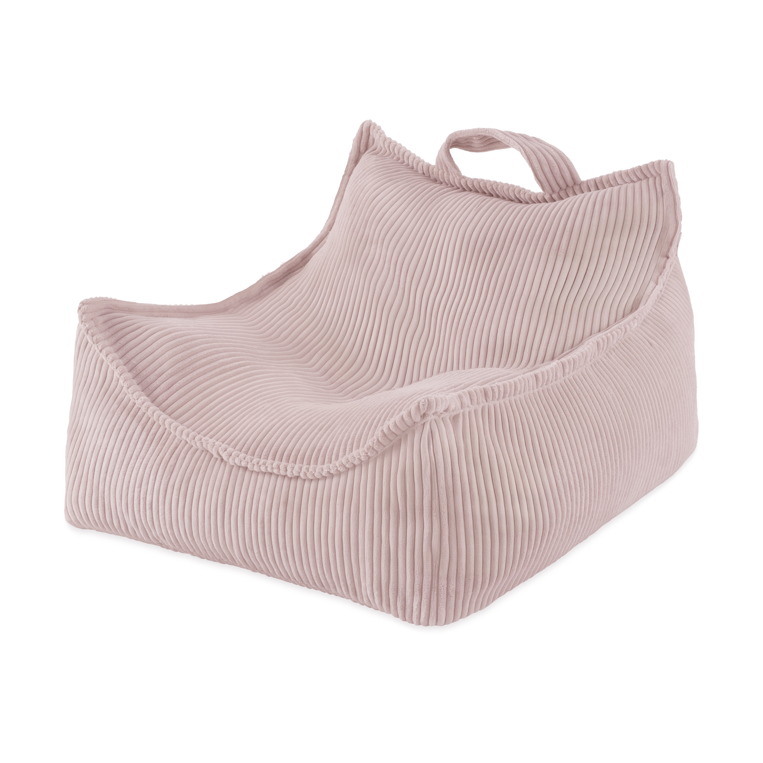 PLUSH NEST Puffy Square Sessel, 77x67x50, rosa, cord 