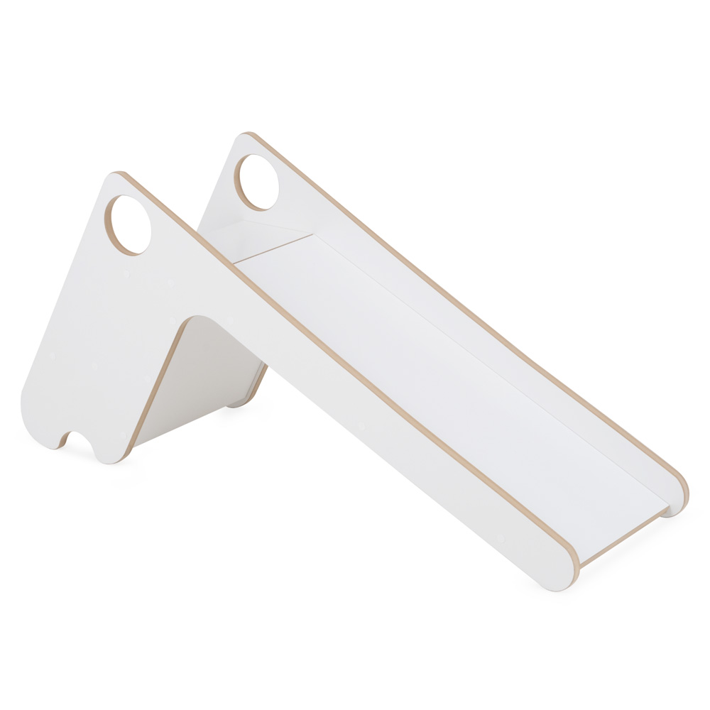 PLUSH NEST Holzrutsche für Kinder, weiß, Holzspielplatz