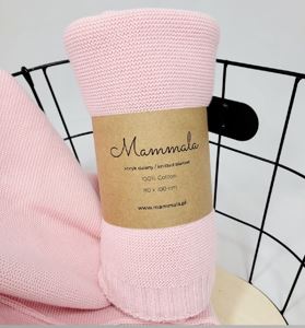 Babydecke hangemacht 100% Baumwolle rosa