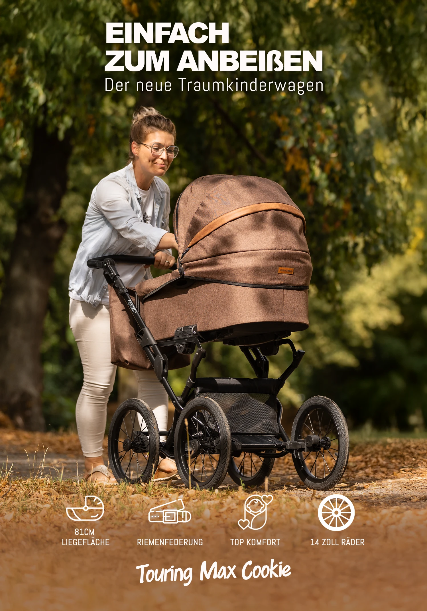 ZEKIWA Kinderwagen Touring Max Cookie - Deine Babyerstausstattung